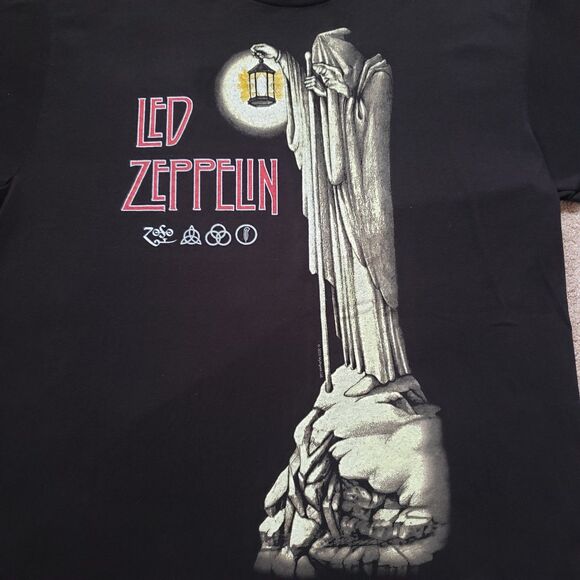 2020 Led Zeppelin Size Large Officially Licensed Mens Black Stairway T-Shirt - Picture 2 of 6